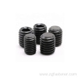 grade 4.8 black zinc plated set screws with flat point DIN913